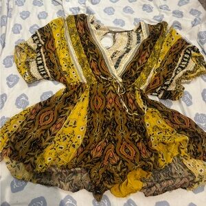 Free People Multicolor Patterned romper